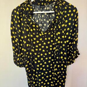 Who What Wear Floral Blouse